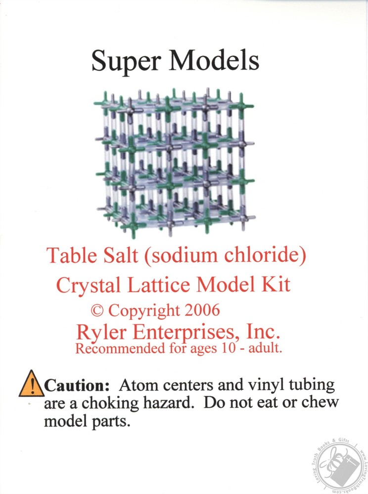 Table Salt (Sodium Chloride) Crystal Lattice Molecule/ Molecular Kit (238 Pcs)