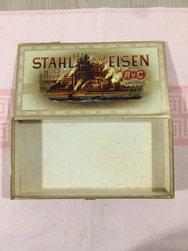 Empty cardboard box steel and iron