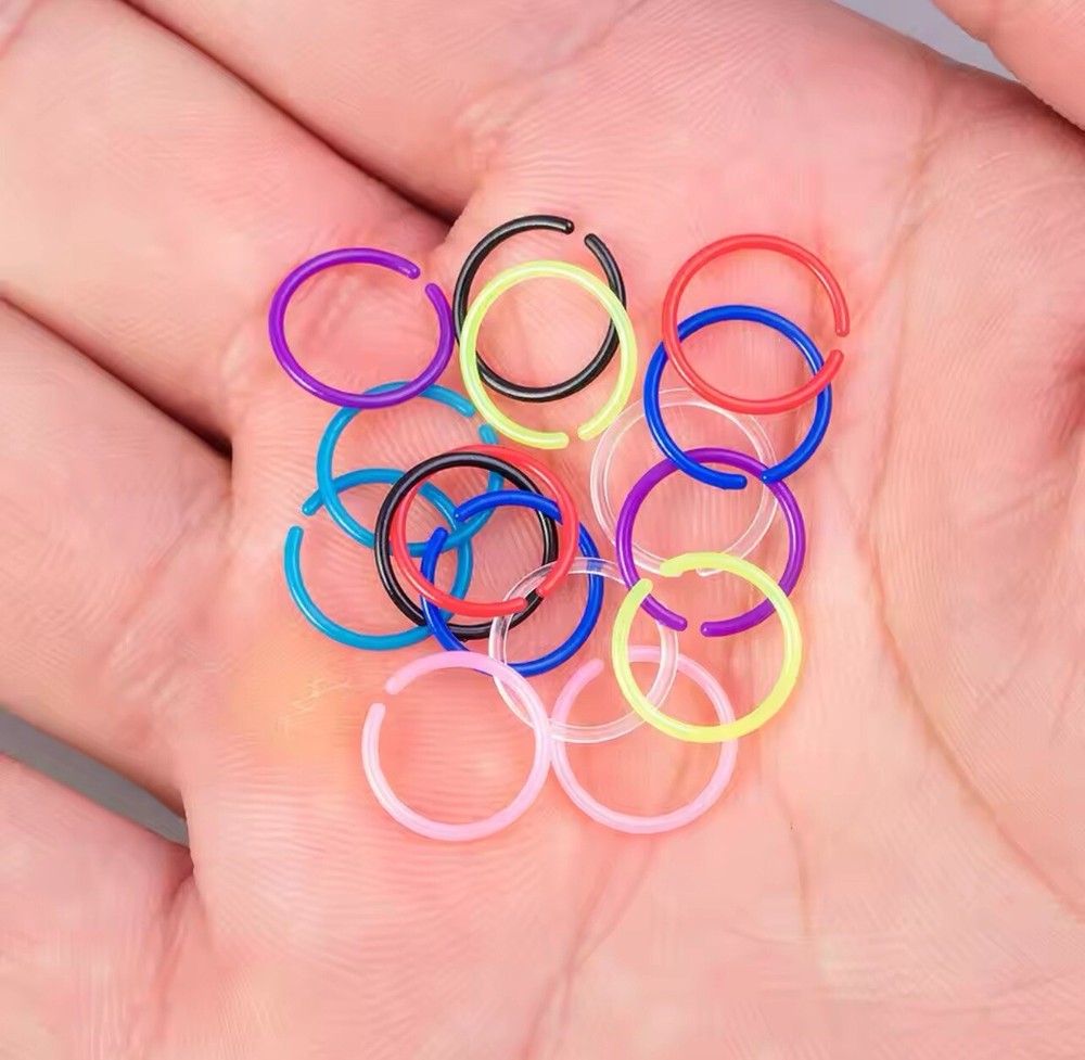22 Gauge Hypoallergenic BioFlex Retainer Nose Ring Hoops