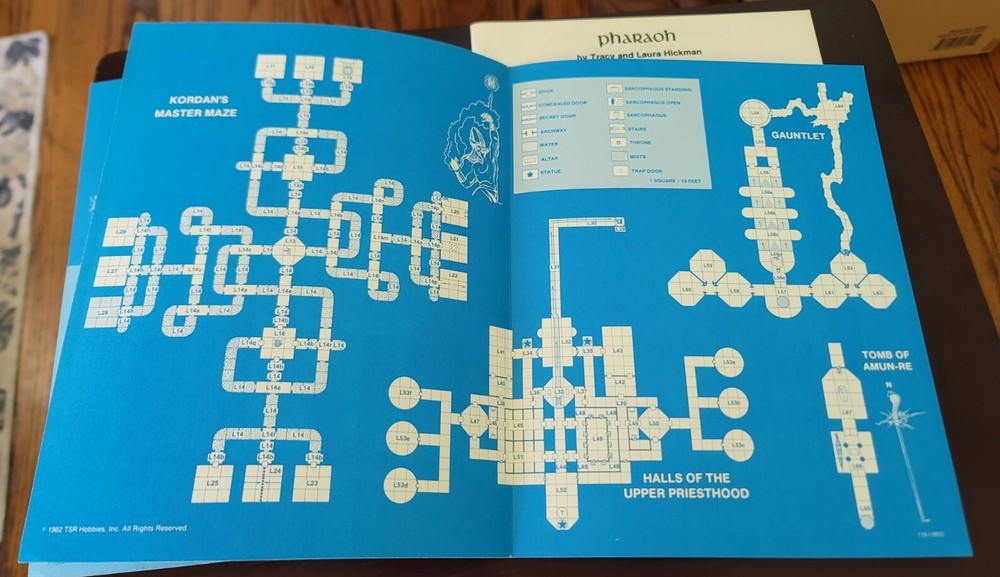 1982 TSR Advanced Dungeons & Dragons 9052 1st Edition Module, I3 Pharaoh D&D