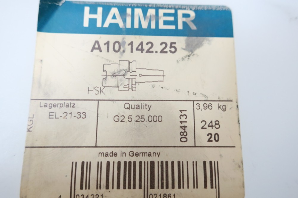 Haimer A10.142.25 Shrink Chuck Tool Holder
