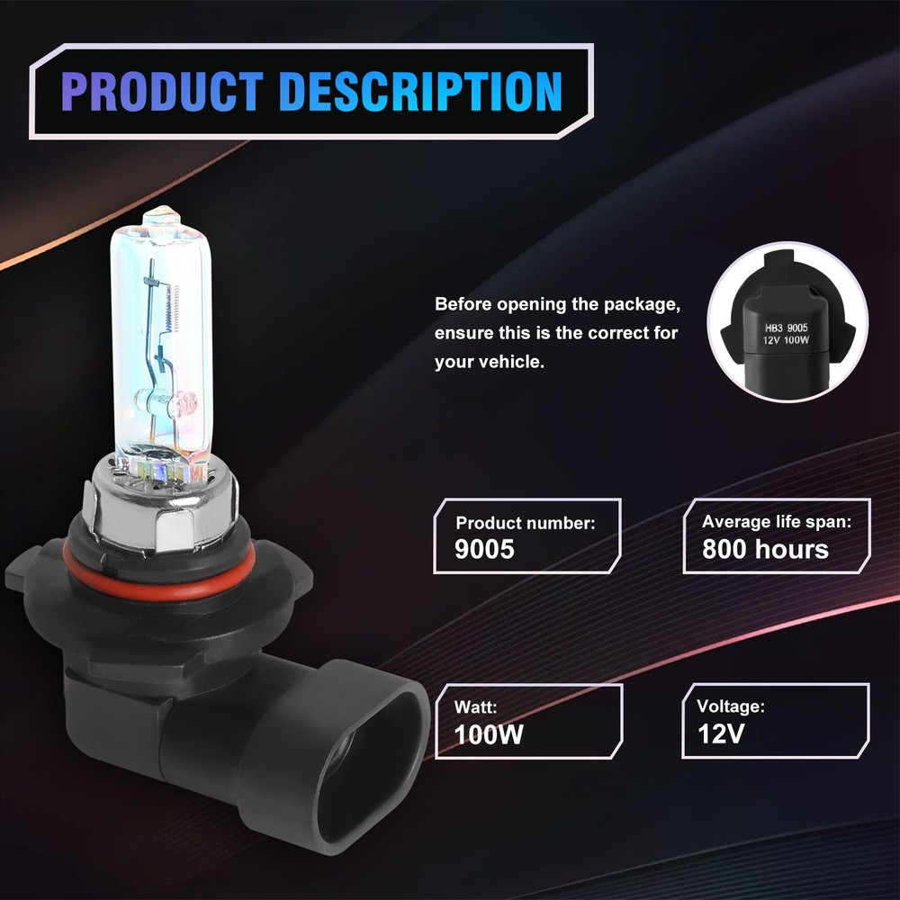 4pcs Halogen Headlight Bulbs High Low Beam Combo For Chevy Silverado 1500 07-15