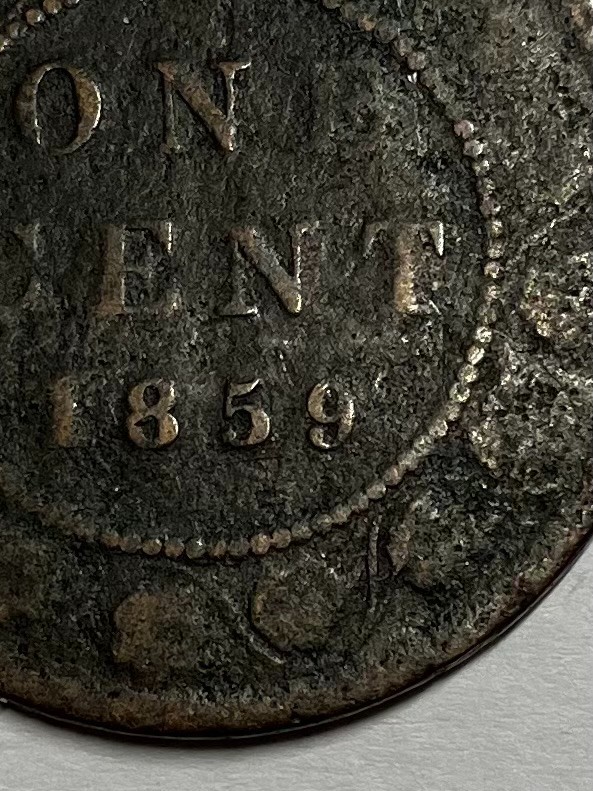 1859 Canada Large Cent Low 9