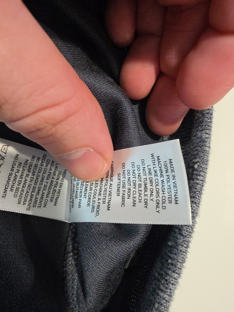 Rhone Gray 1/4 Zip Polyester Pullover Sweater Mens Size Extra Large