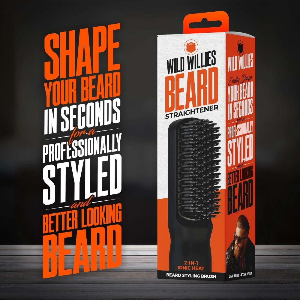 Wild Willie's , 2-in-1 Beard ic Styling Brush