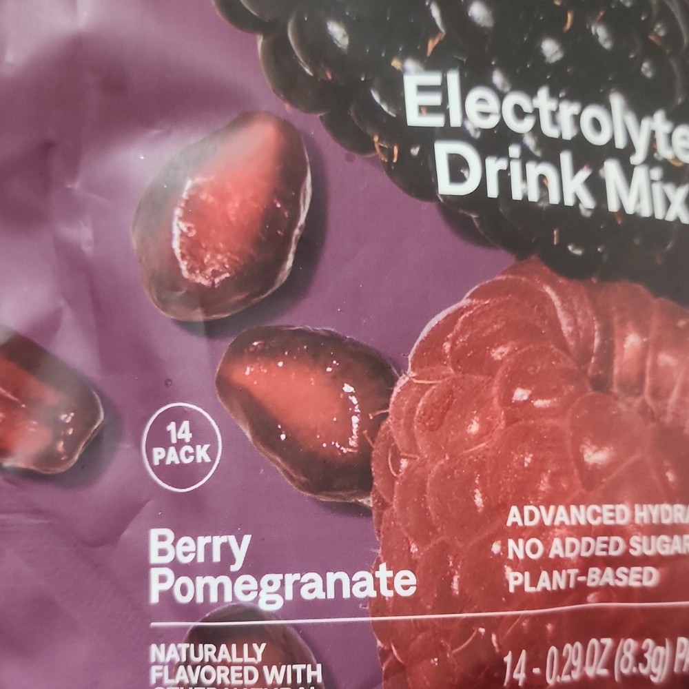 Cure Hydration Electrolyte Drink Mix Berry Pomegranate 14 Pack Plant-Based