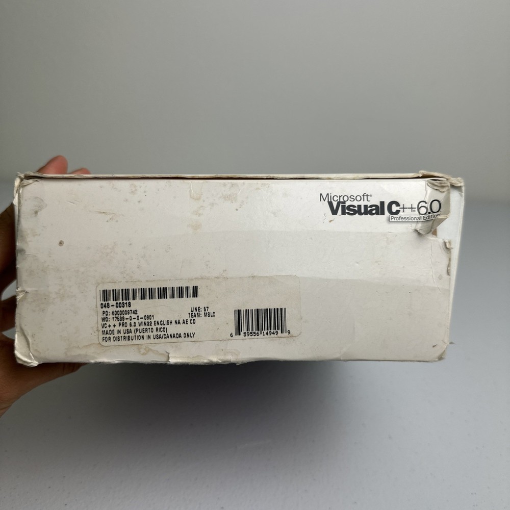 Microsoft Visual C++ 6.0 Professional Edition 1999 CD-ROM Windows