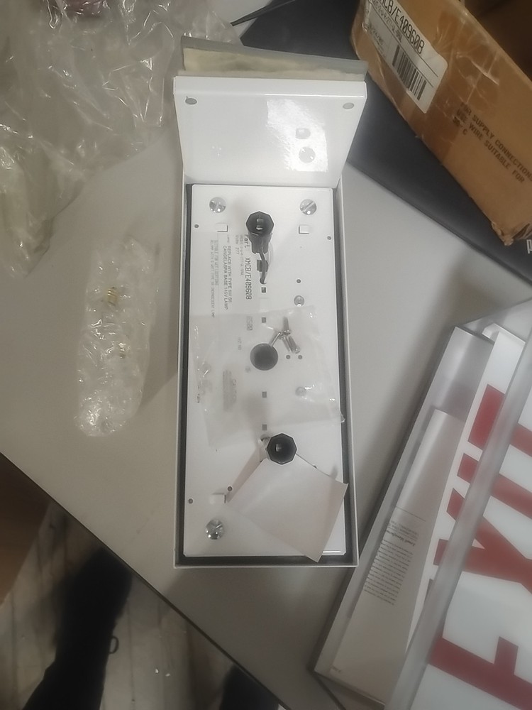 NEW KENALL XMCB/E409608 Red Letter Exit Sign. New