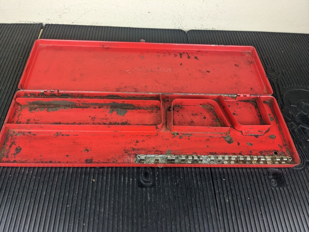 #bf246 Snap-On Tools Metal Toolbox Storage Carry Case Red KRA-282
