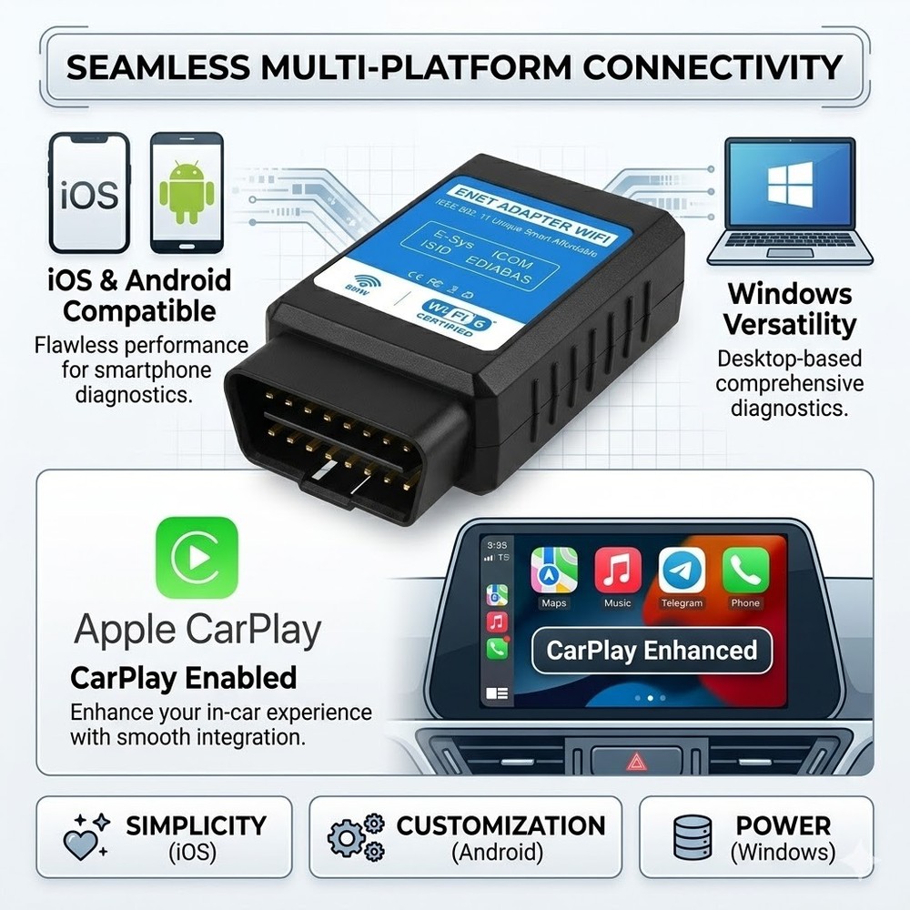 BMW G-Series ENET WiFi Adapter DoIP Coding Interface for G20 G30 G05 BimmerCode
