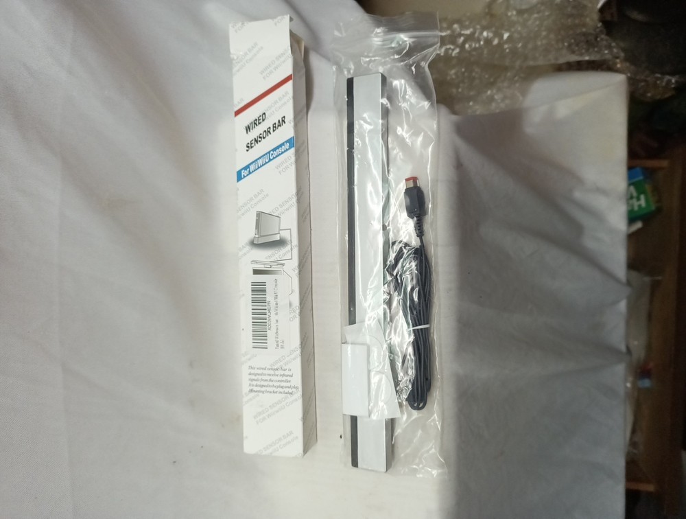 Wired Sensor Bar For Wii Wii U Silver Untested