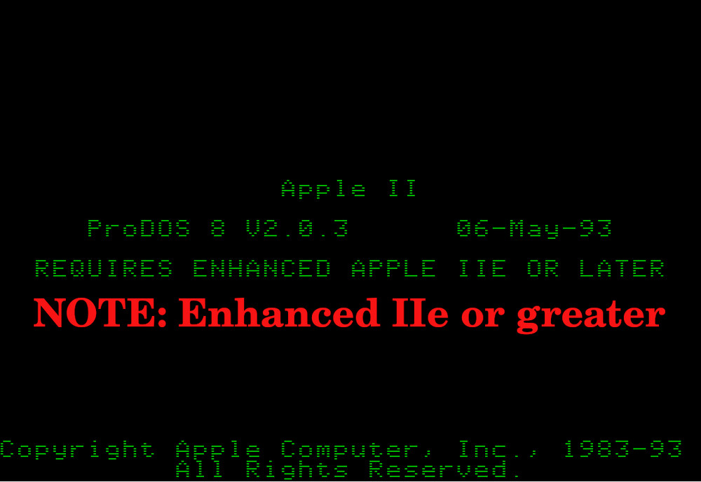 Apple II Professional Disk Operating System: ProDOS 8 v2.0.3 5.25” 2-in-1 Disk