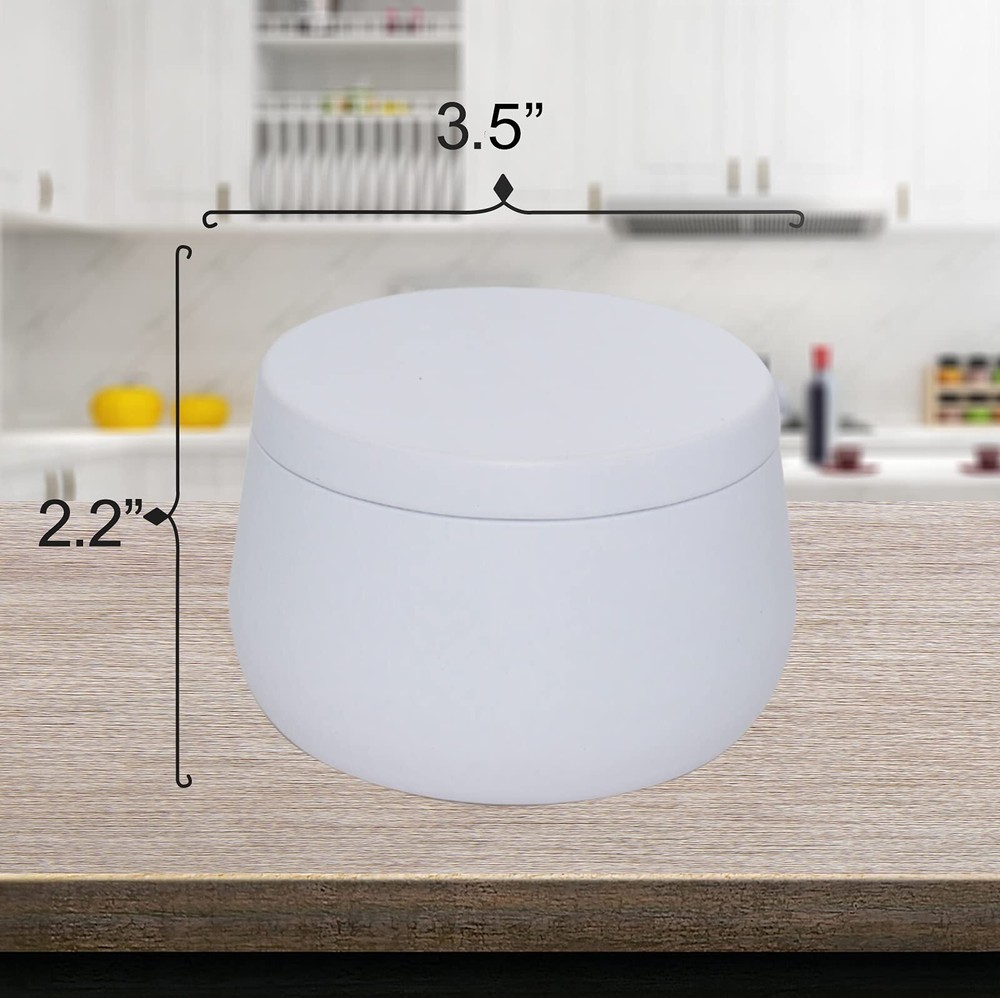 24PCS 8oz White Candle Tins with Lids Bulk Candle Making Jars Empty Containers
