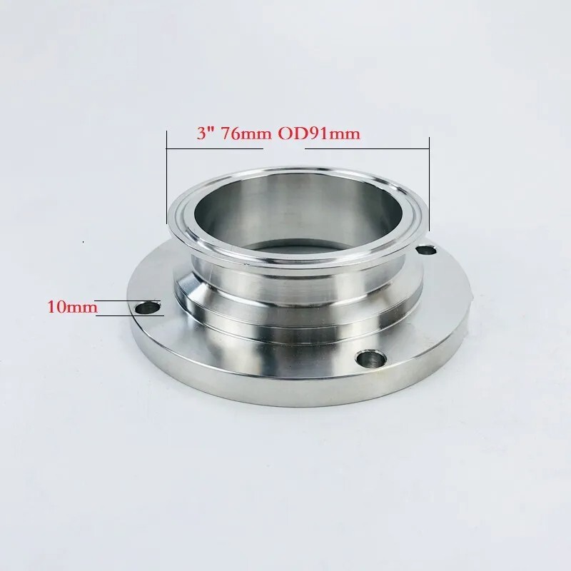 3" OD91mm Tri-Clamp Flange SS304 Distillation Sight Glass Column Connector