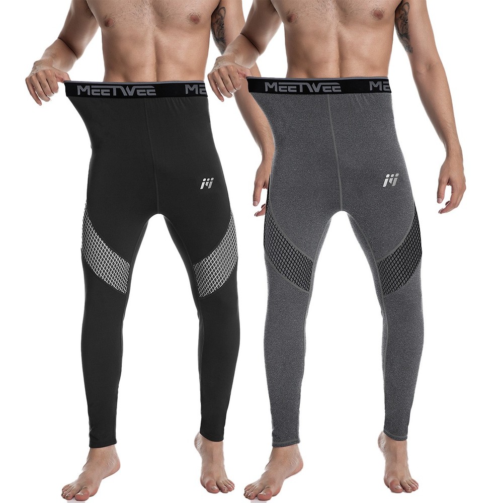 2Pack Men's Thermal Pants Base Layer Long Johns Compression Leggings Athletic