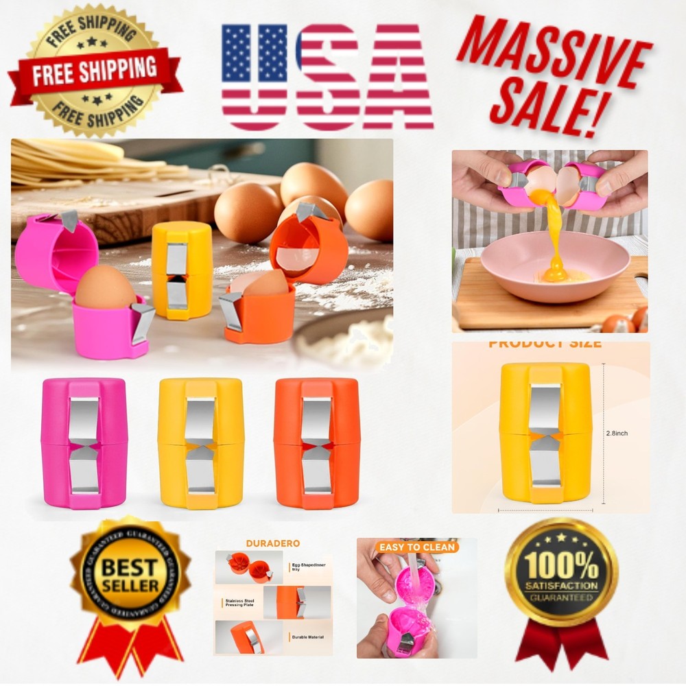 Handy Kitchen Gadget: 3-in-1 Egg Cracker, Shell Opener & Peeler - Gift Ready