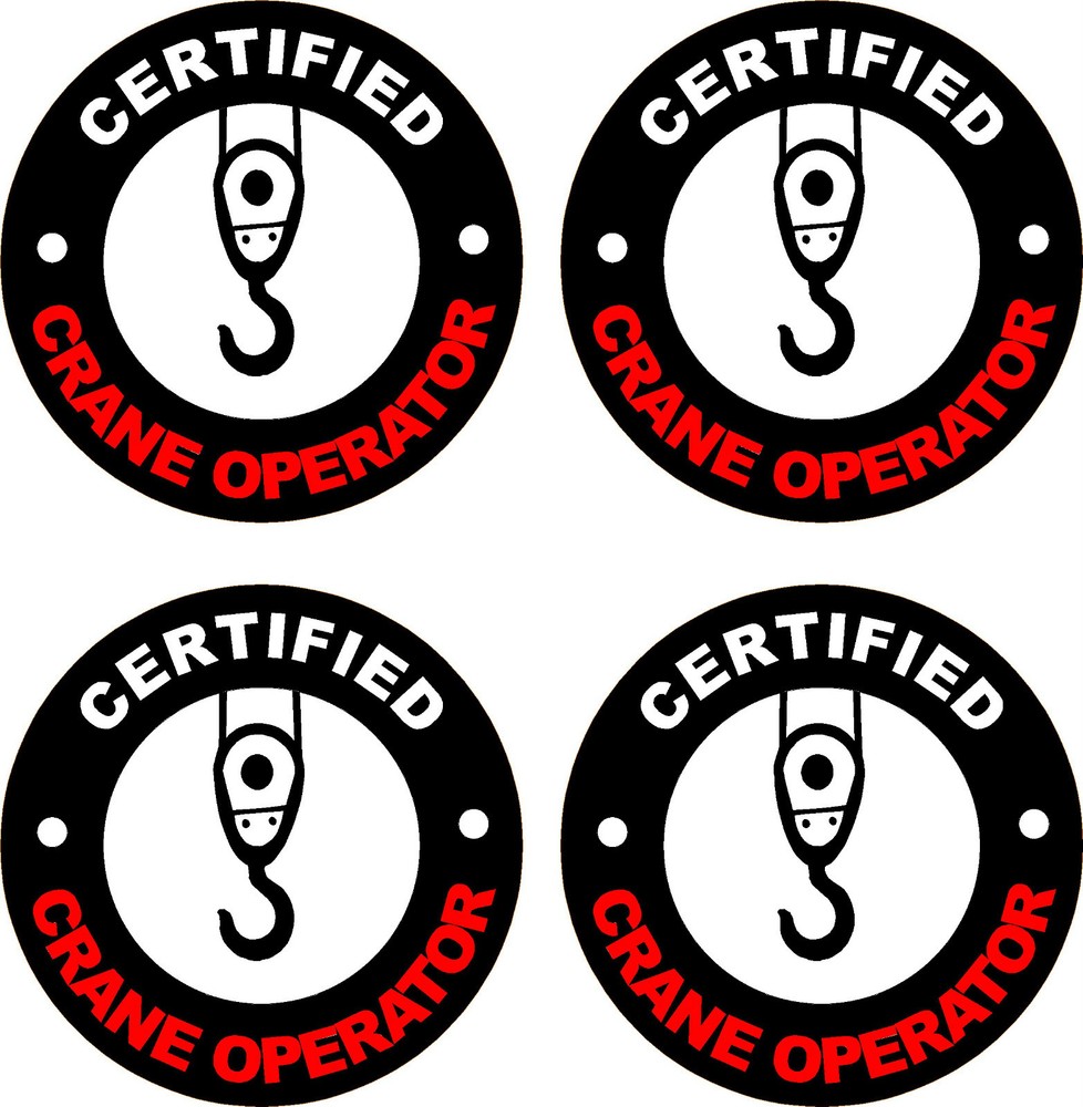 4 CERTIFIED CRANE OPERATOR  2.25"  FREE SHIPPING