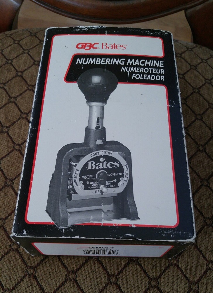 GBC Bates Numbering Machine 7AMULT 6 Wheels Style E