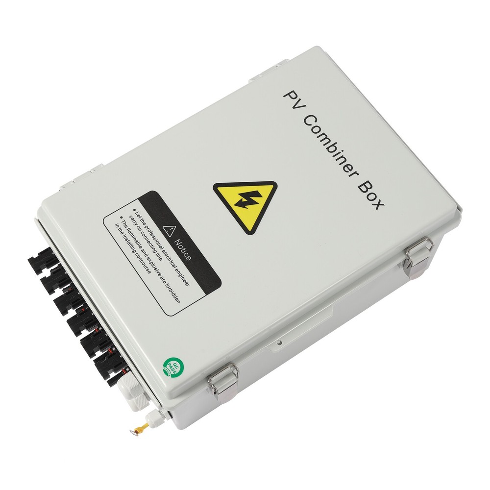 6 String Solar PV Combiner Box 15A Circuit Breaker for Solar Panel Plastic