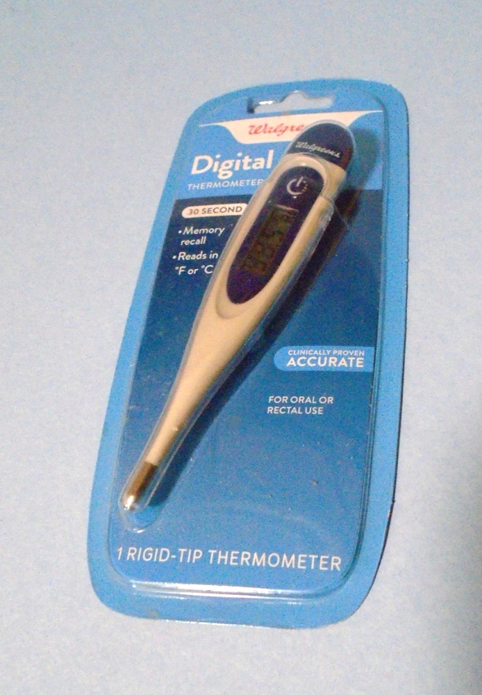Walgreens Digital Thermometer 30 Second Rigid-Tip Reads in "F" Or "C"
