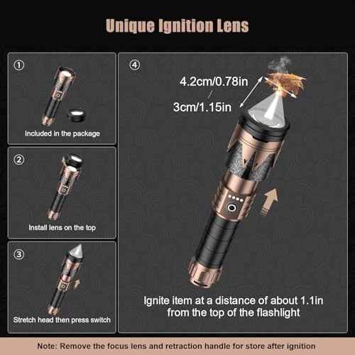 LED Flashlights High Lumens with Rechargeable Flashlight-1pcs Upgraded