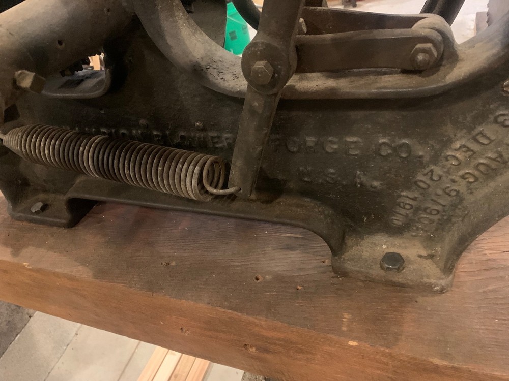 Antique Champion Blower & Forge Drill Press Wall Mount