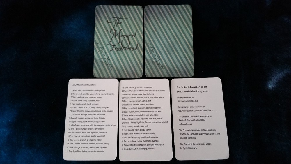 "MONGREL LENORMAND" Full-sized deck fortune-telling cards by AlyZen Moonshadow