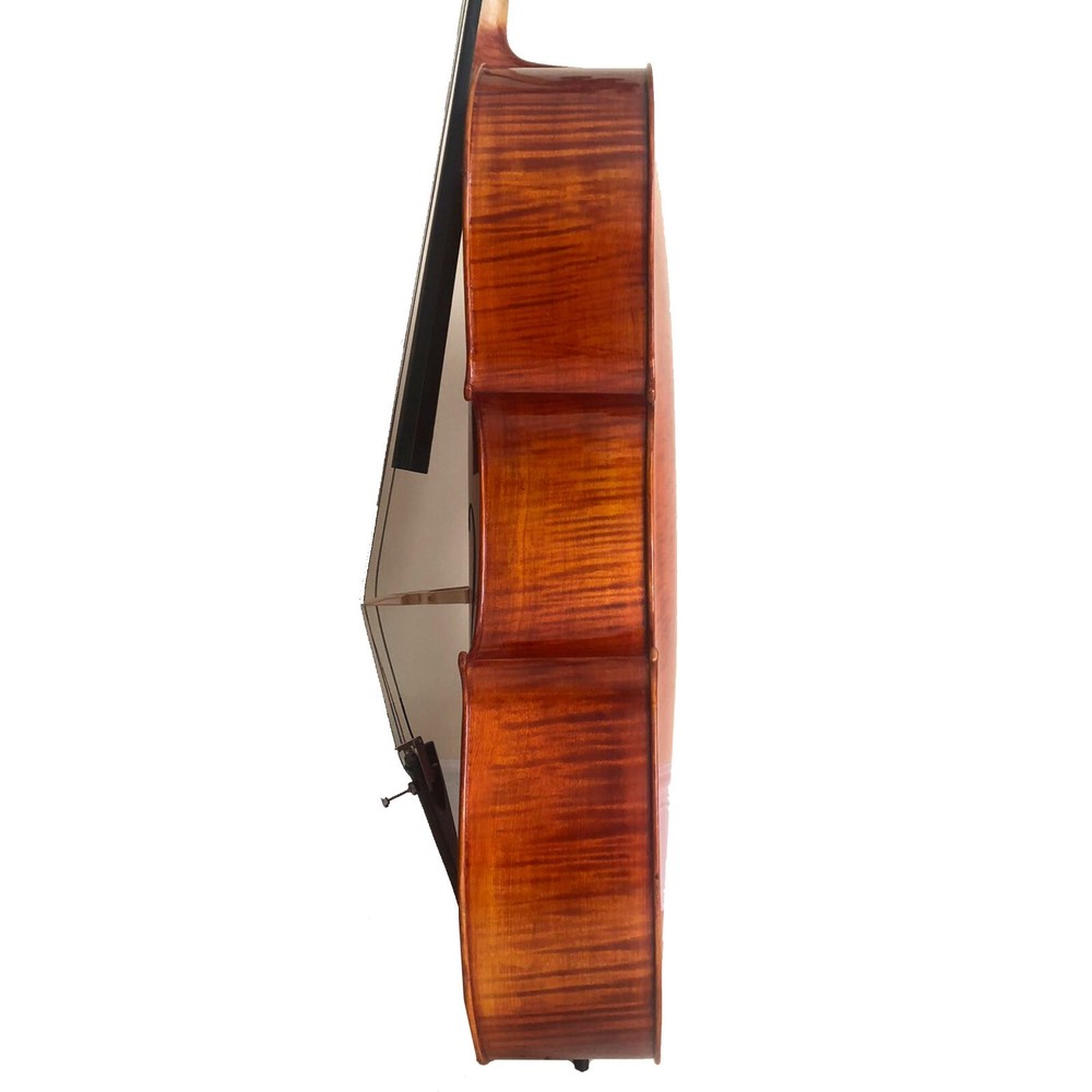 Funion 4/4 Cello Outfit Hand Curved Solid Flame Spruce Ebony Accessories Varnish