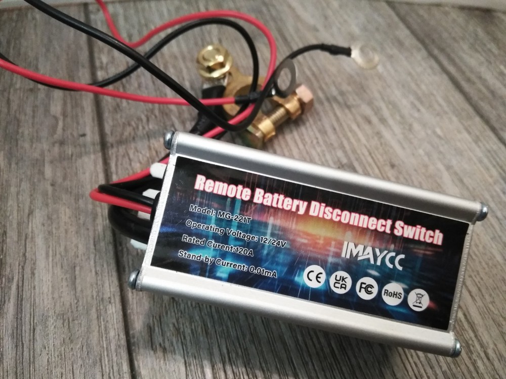 IMAYCC Battery Kill Switch for Car 12V 120A, Remote Battery Disconnect Switch