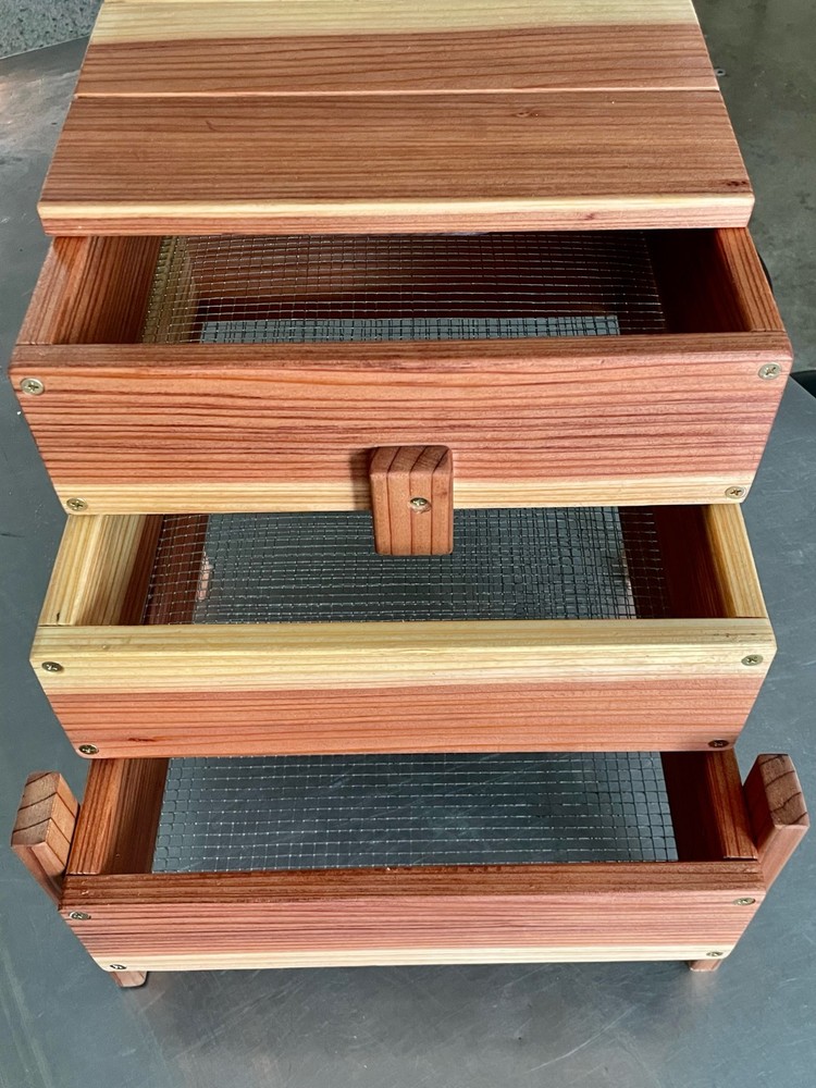 Handmade Redwood Worm Compost Bin: USA-Made Vermiculture System