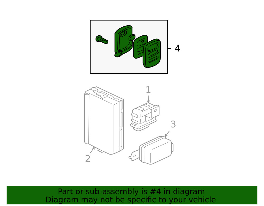 Genuine Mitsubishi Keyless Entry Transmitter MR587982