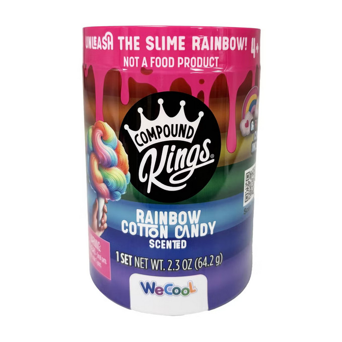 Compound Kings Rainbow Cotton Candy Layered Jar: Creative Thinking Slime kids