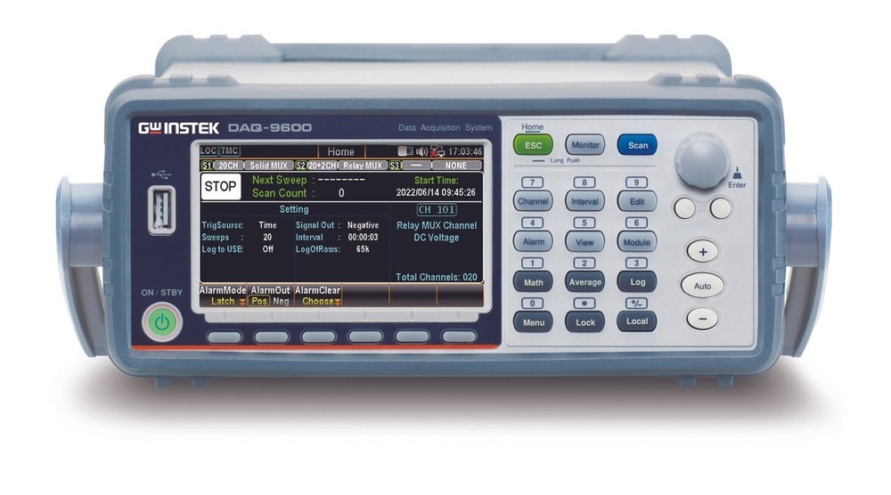 GW Instek DAQ-9600 Data Acquisition System 3 Slot Mainframe + 6.5 Digit DMM