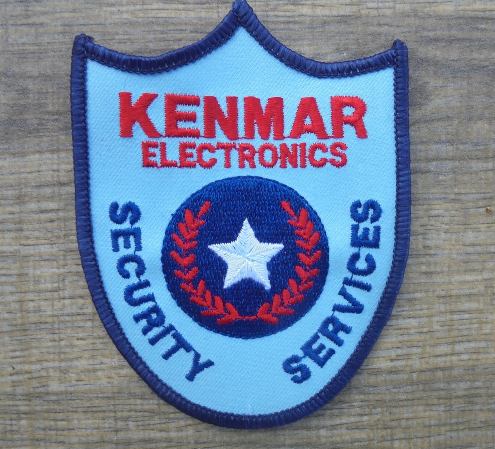 KENMAR ELECTRONICS-SECURITY SERVICES- SEW ON PATCH NEW 4x3"