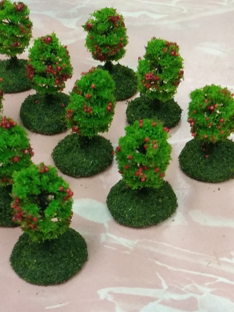 10 based Landscape Model Micro Apple Orchard Trees wargaming scenery terrain 1"