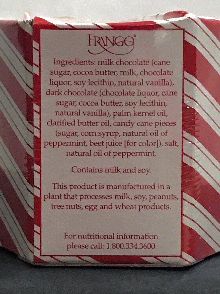 HTF Exclusive 2014 Macys Frango Candy Cane Chocolates Mini Collectible Container