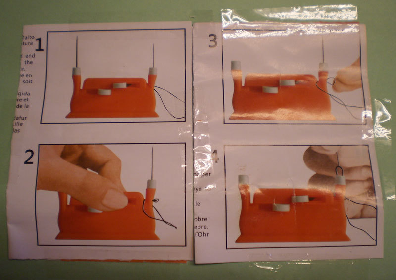 Automatic hand needle threading machine with 8 pcs. hand sewing needles