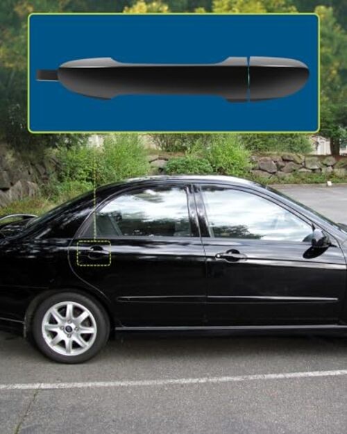 Exterior Front Rear Passenger Right Door Handle Replacement for 2004-2009 for