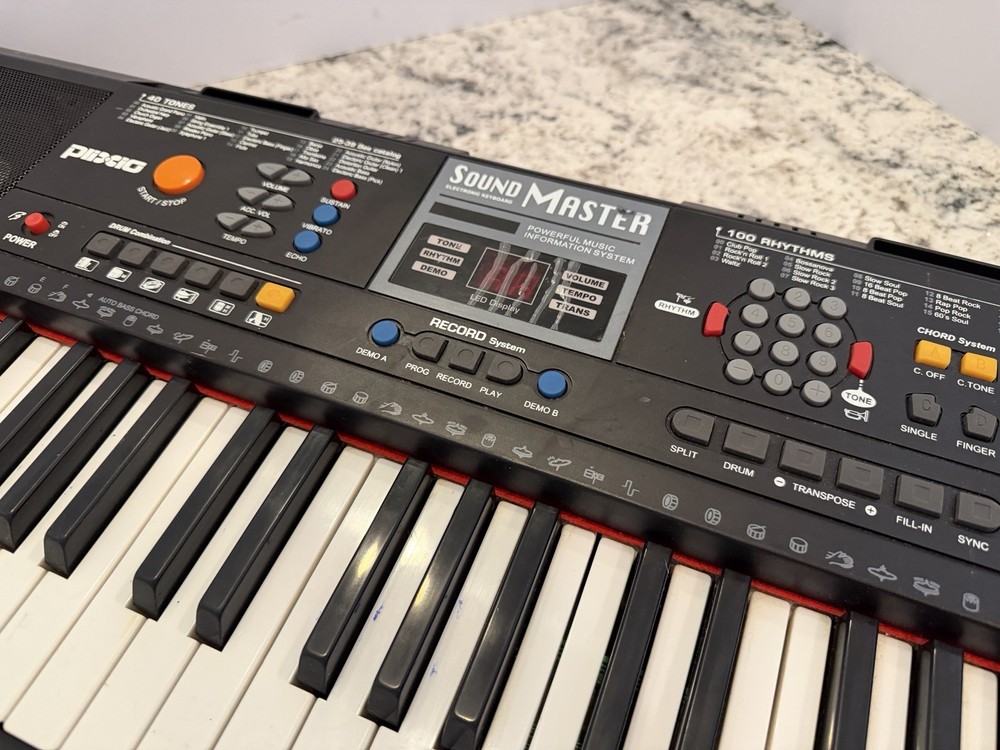 Plixio Sound Master 61-Key Electronic Keyboard LED Display Speaker Mic Input