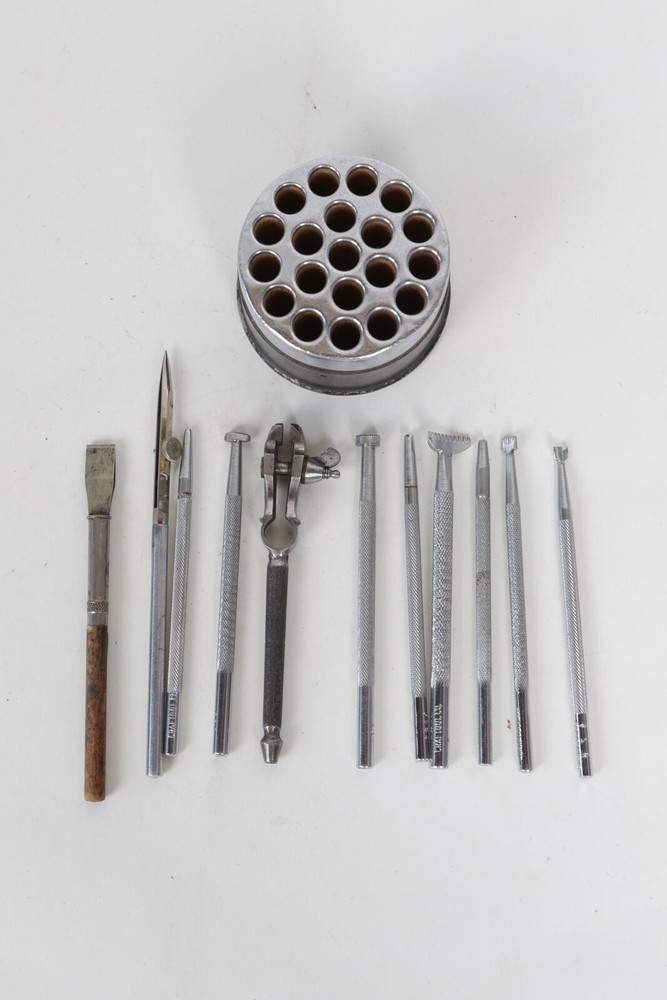 60's Clay Sculpture Tool Set Stand Home Goods