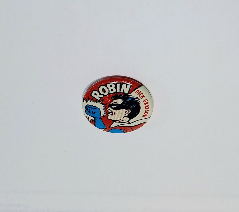 1966 Robin Dick Grayson Batman Red White Blue 1" Pin Creative Silverage Comic