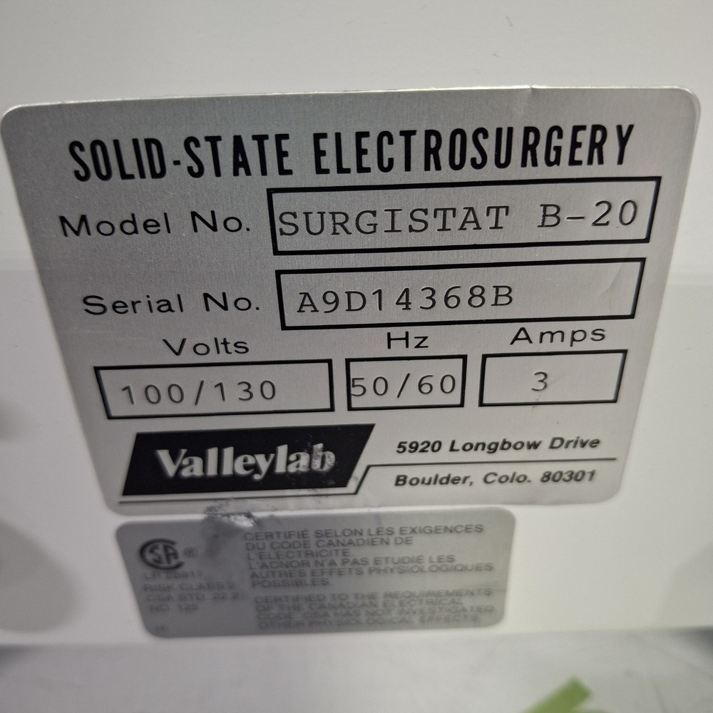 Valleylab Surgistat Electrosurgical Unit