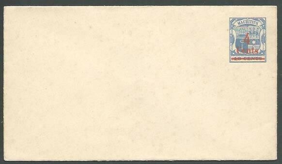 MAURITIUS 4c on 18c Envelope fine unused..................................56536