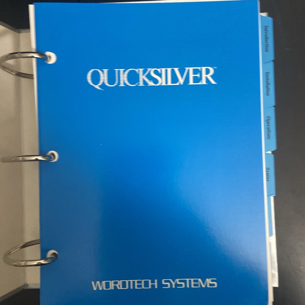 QUICKSILVER by Wordtech Systems. Compiler Software Box Set No CD/floppy