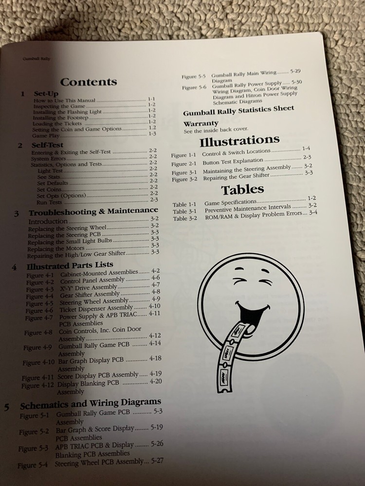original Gumball Rally Atari Arcade game manual