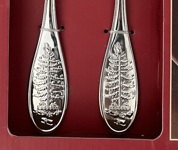 NIB Spode BIG Christmas Tree 18/10 Stainless 45 Pc Flatware Set (Service for 8)