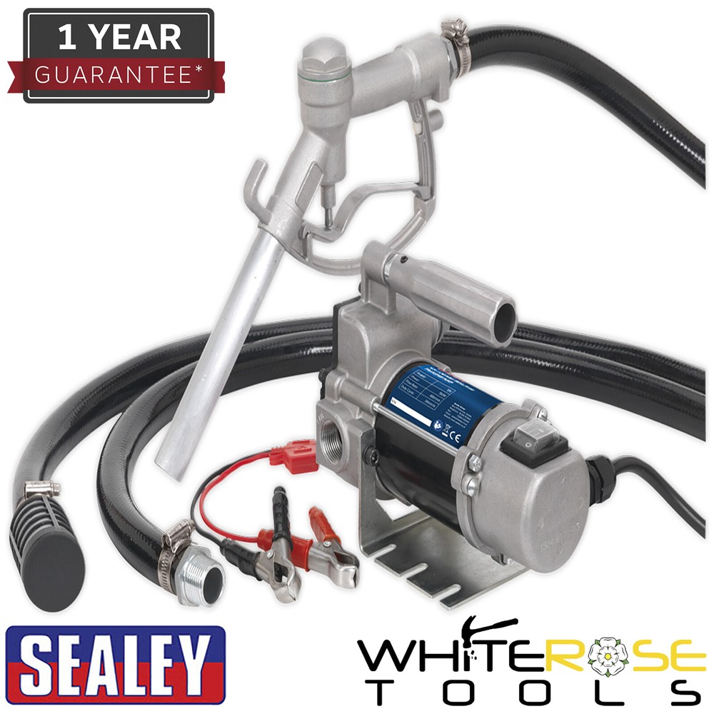 Sealey Transfer Pump Diesel/Fluid Portable 12V Garage