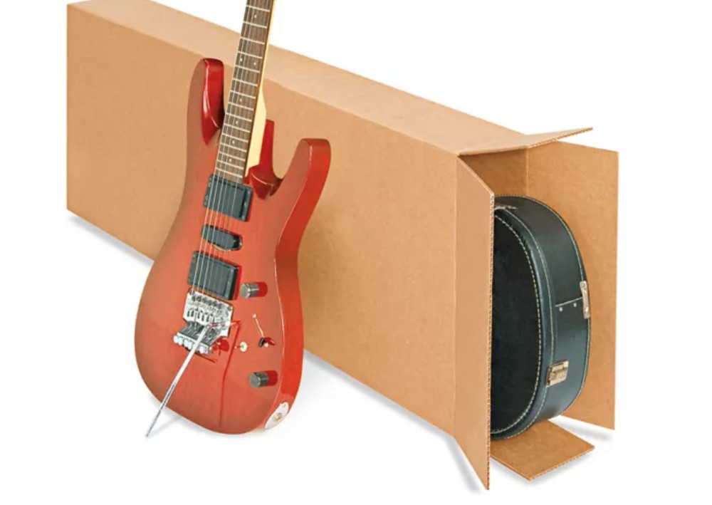 18" x 6" x 45" Corrugated Box - 275lb - SIDE LOADING - GUITAR BOX
