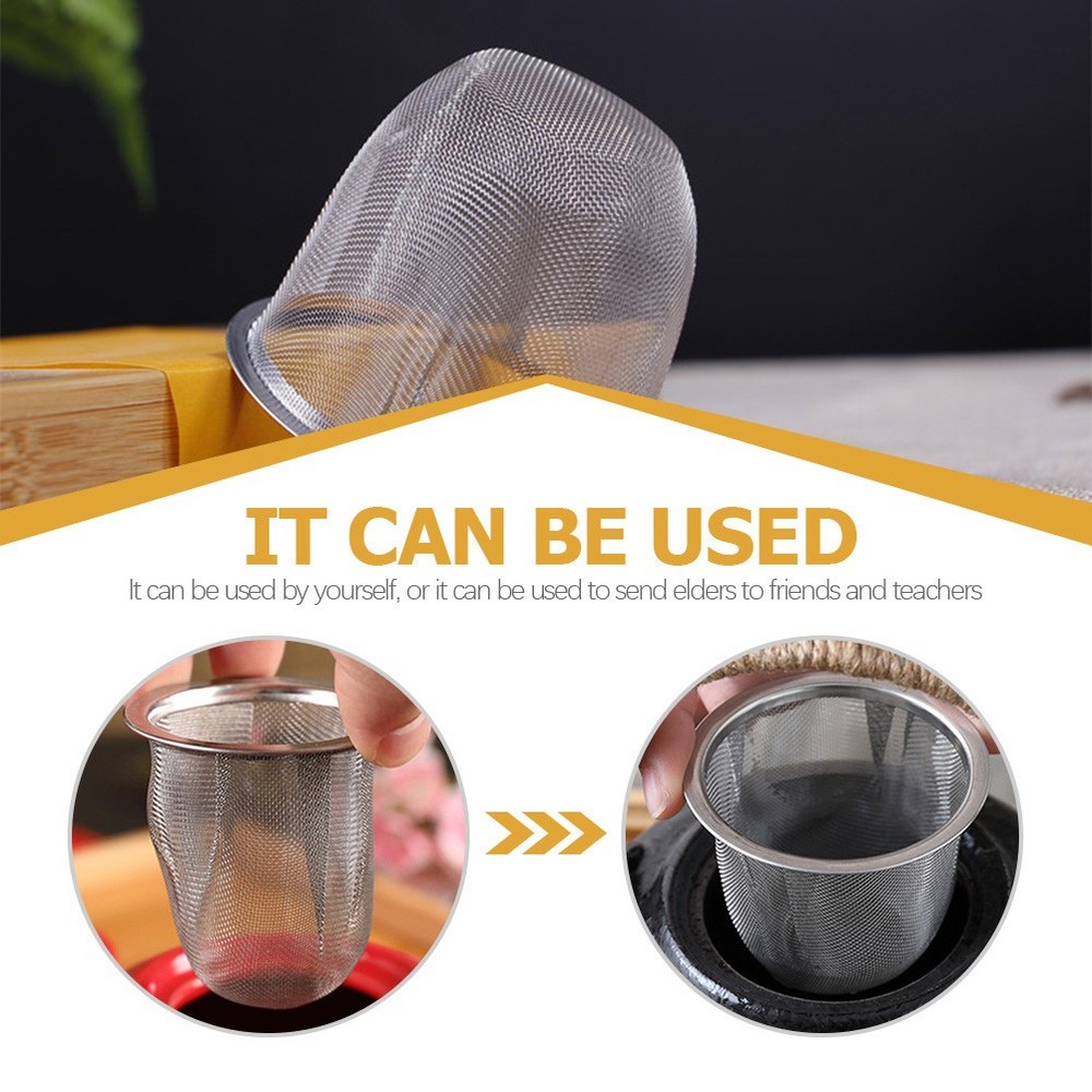 4 Pcs Pot Strainer Stainless Steel Tea Filter Teapot Replaceable Mesh Strainers