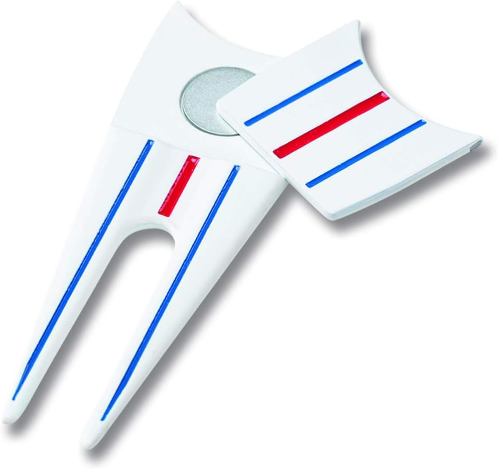 Golf 2021 Triple Track Divot Tool, White